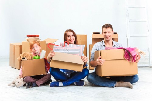 Organized storage unit with labeled boxes in Putney